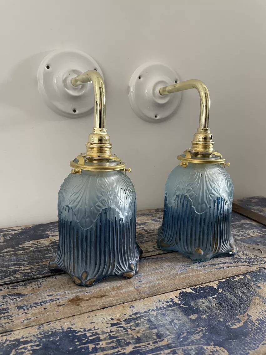 Pair of Art Deco wall lights