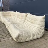 100% authentic Ligne Roset Togo 1.2z & hoek in Beige leather
