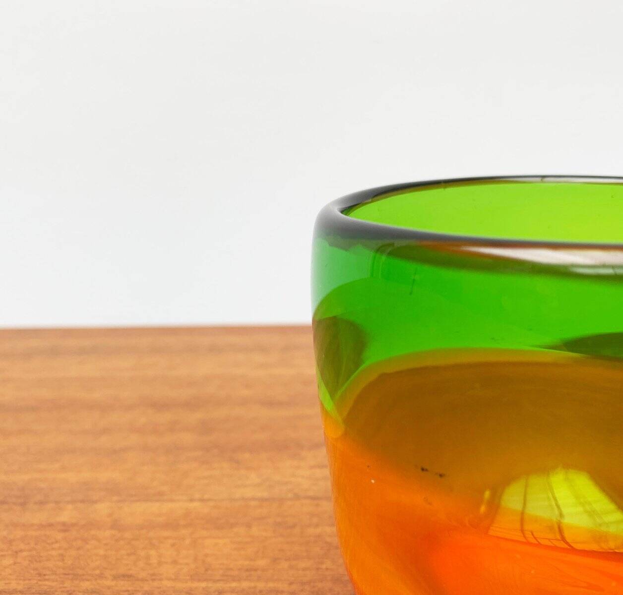 Set of 2 vintage German coloured glass bowls by Eisch.