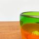 Set of 2 vintage German coloured glass bowls by Eisch.