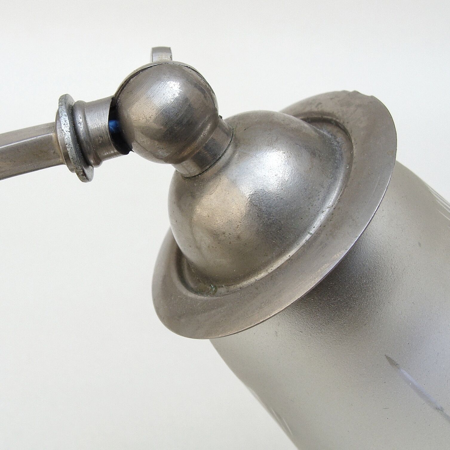 Art Deco metal lamp chrome and glass