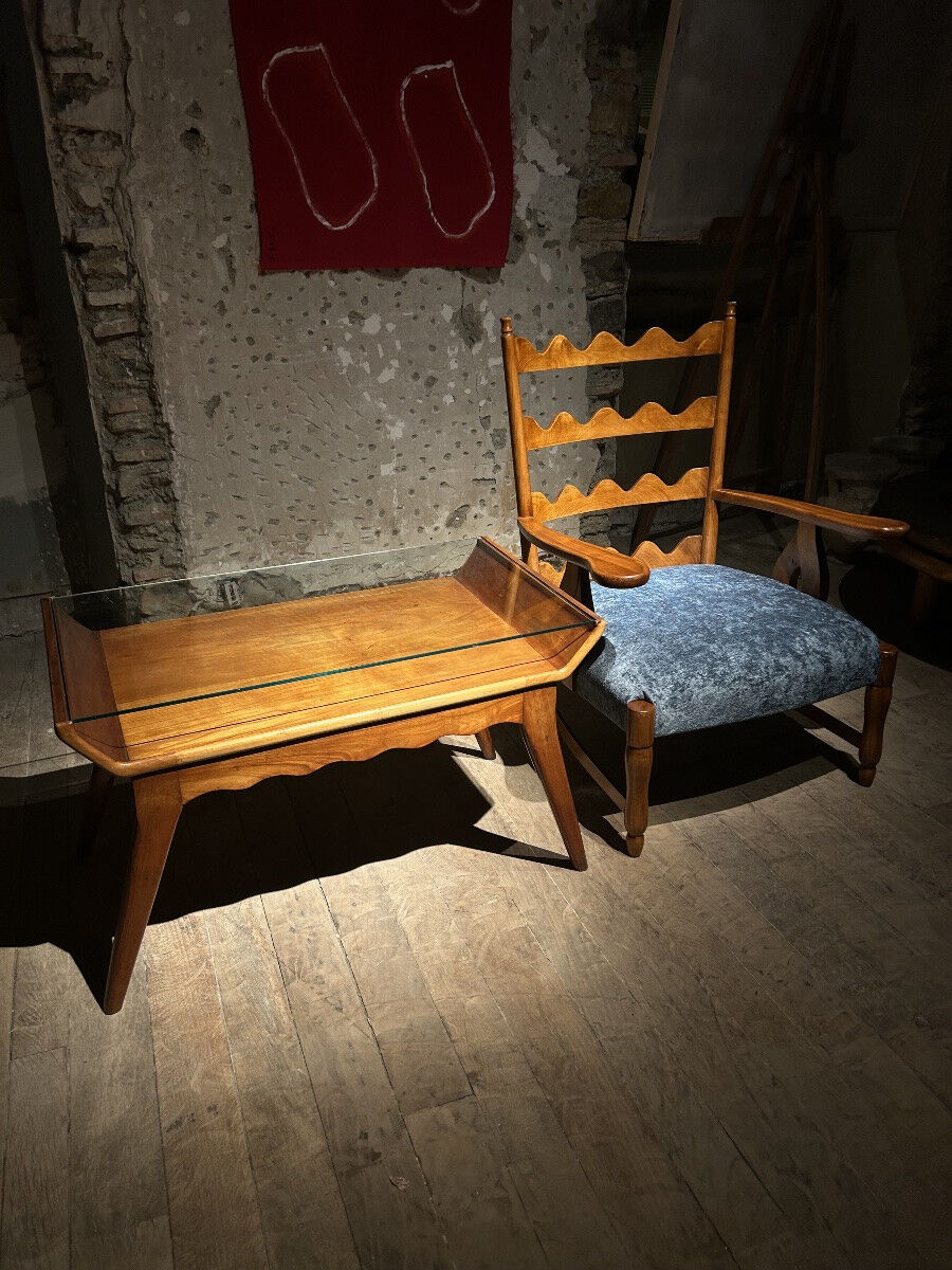 Paolo Buffa - Paire de fauteuils et table basse, 1950
