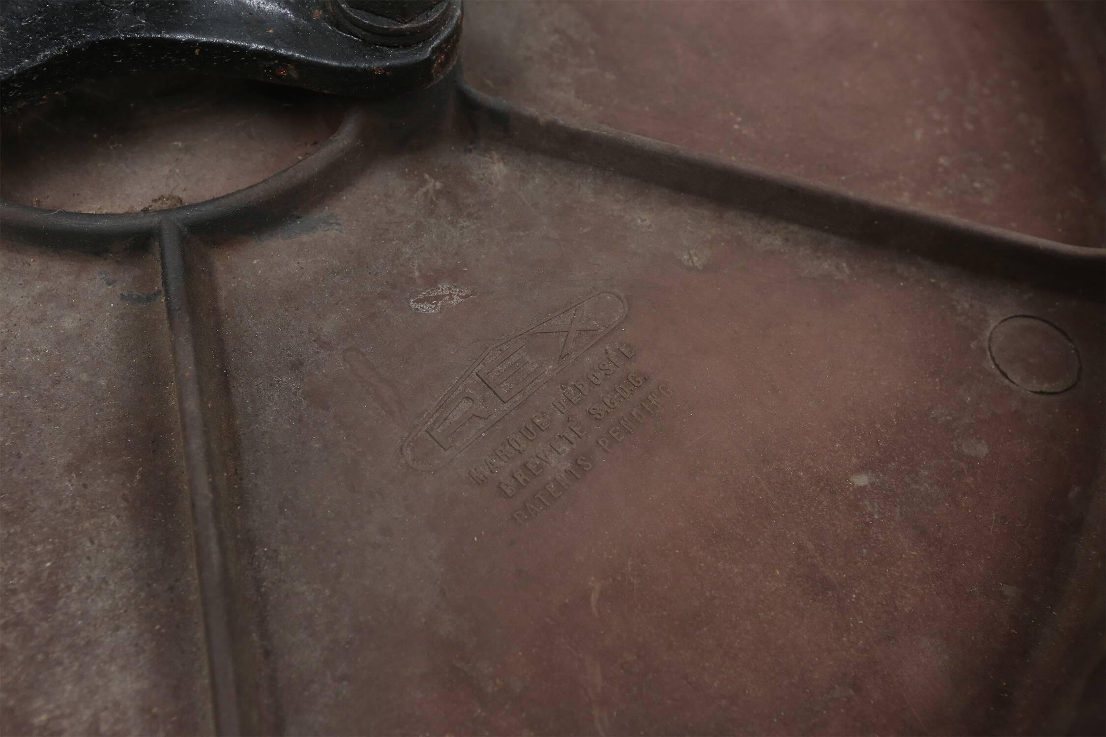 Rare Louis Vuitton cast iron bistro table with bakelite top, France ca. 1930