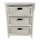 Vintage rattan storage unit, 3 drawers