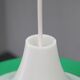 Vintage Italian green and white plastic pendant light, 1970s — Space Age modern