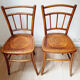 Paire de chaises bistrot art nouveau