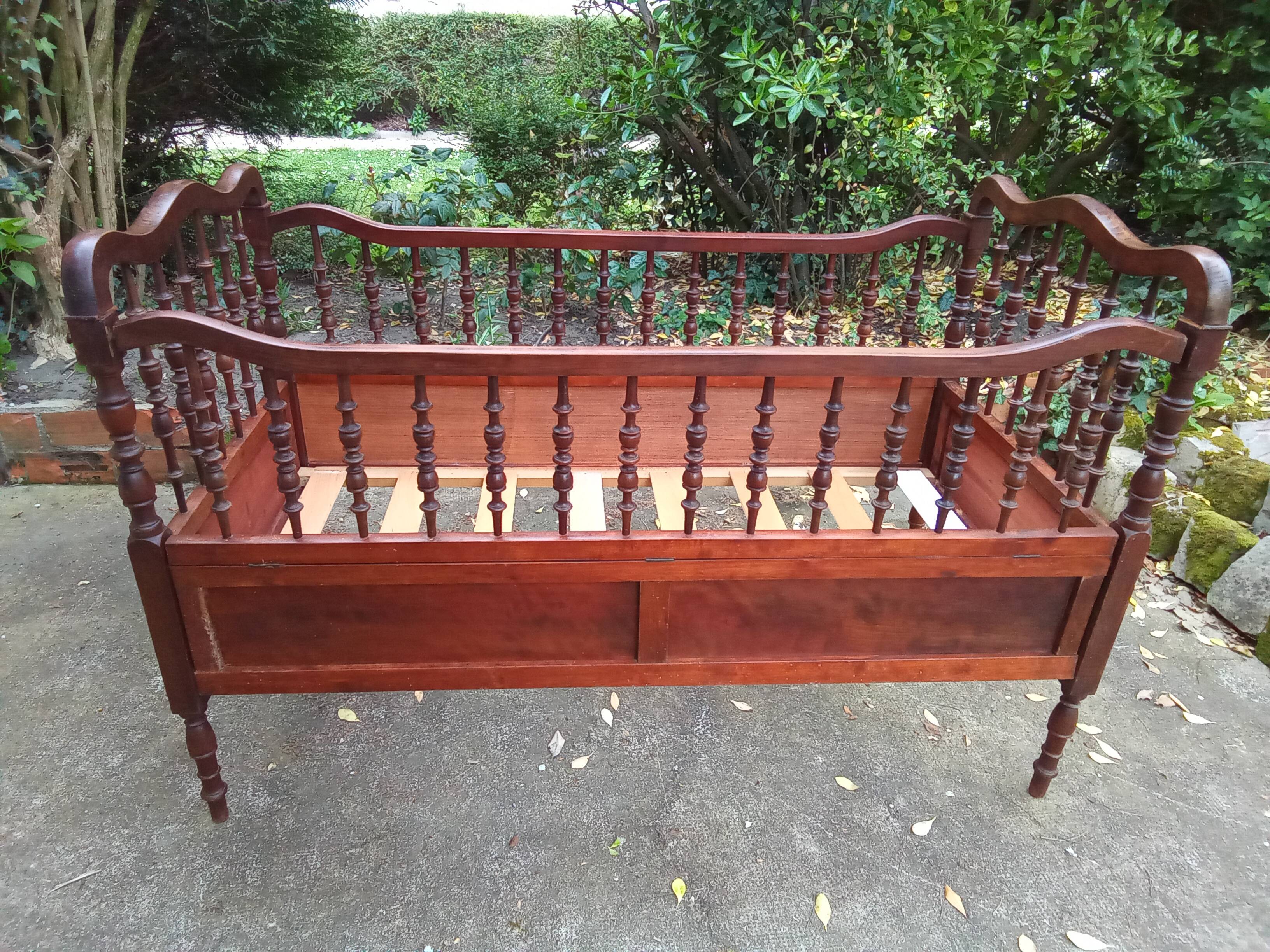 Vintage cherry wood bed