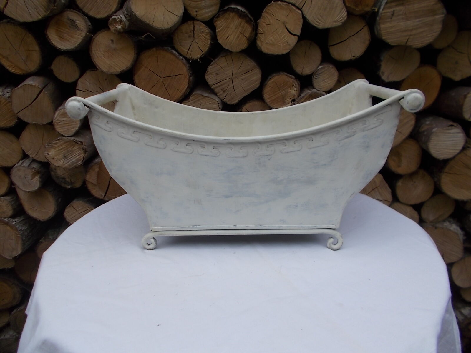 Vintage tin planter