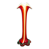 Murano Vase Soliflore "Corail" Vintage 60's Italie
