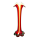 Murano Vase Soliflore "Coral" Vintage 60's Italy