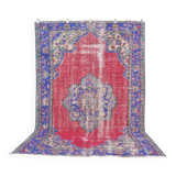 Multicolour Geometric Oushak Wool Carpet sku c69