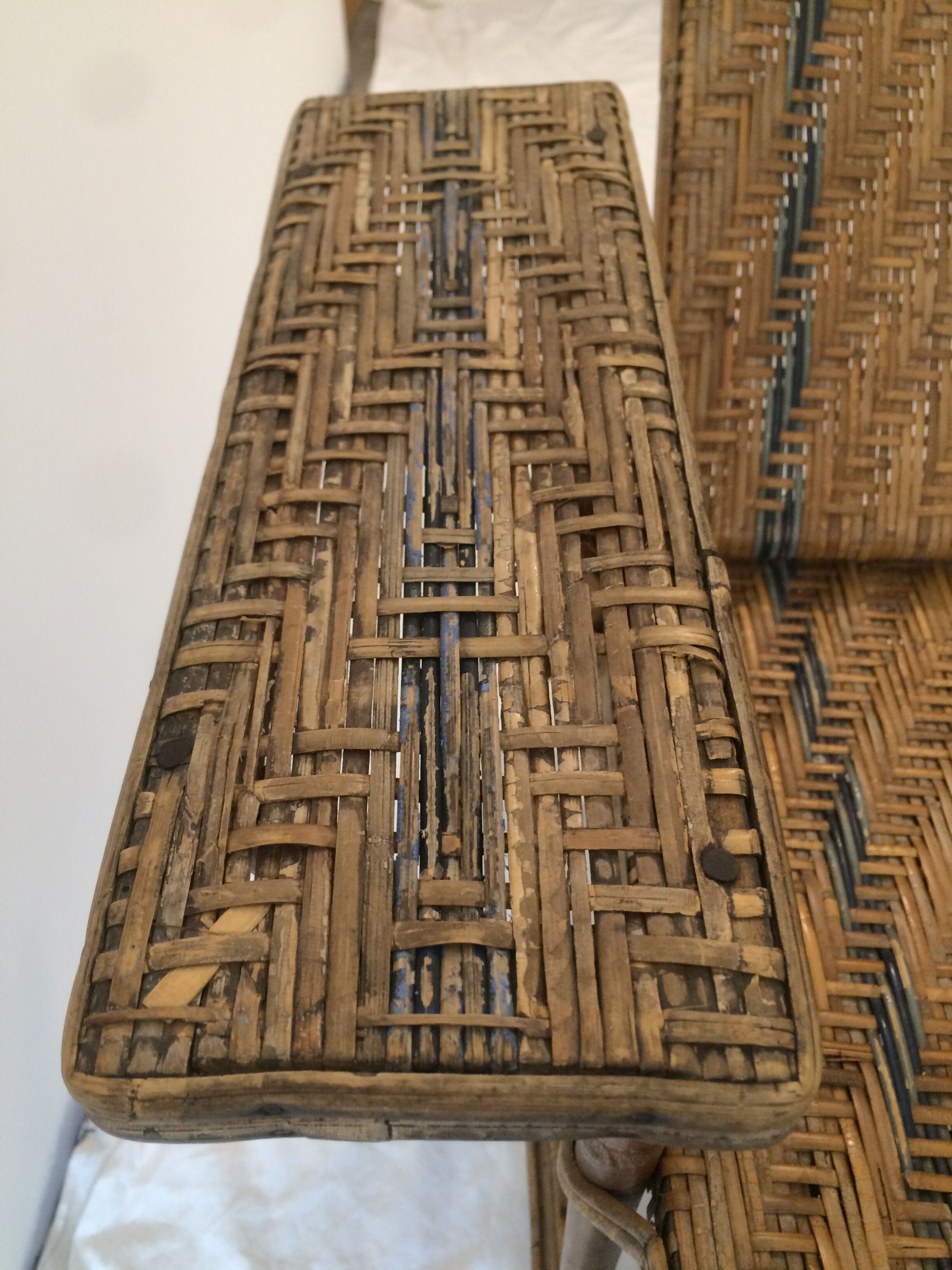 very old rattan Lounger