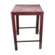 Tabouret d'atelier en métal rouge