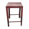 Red metal workshop stool