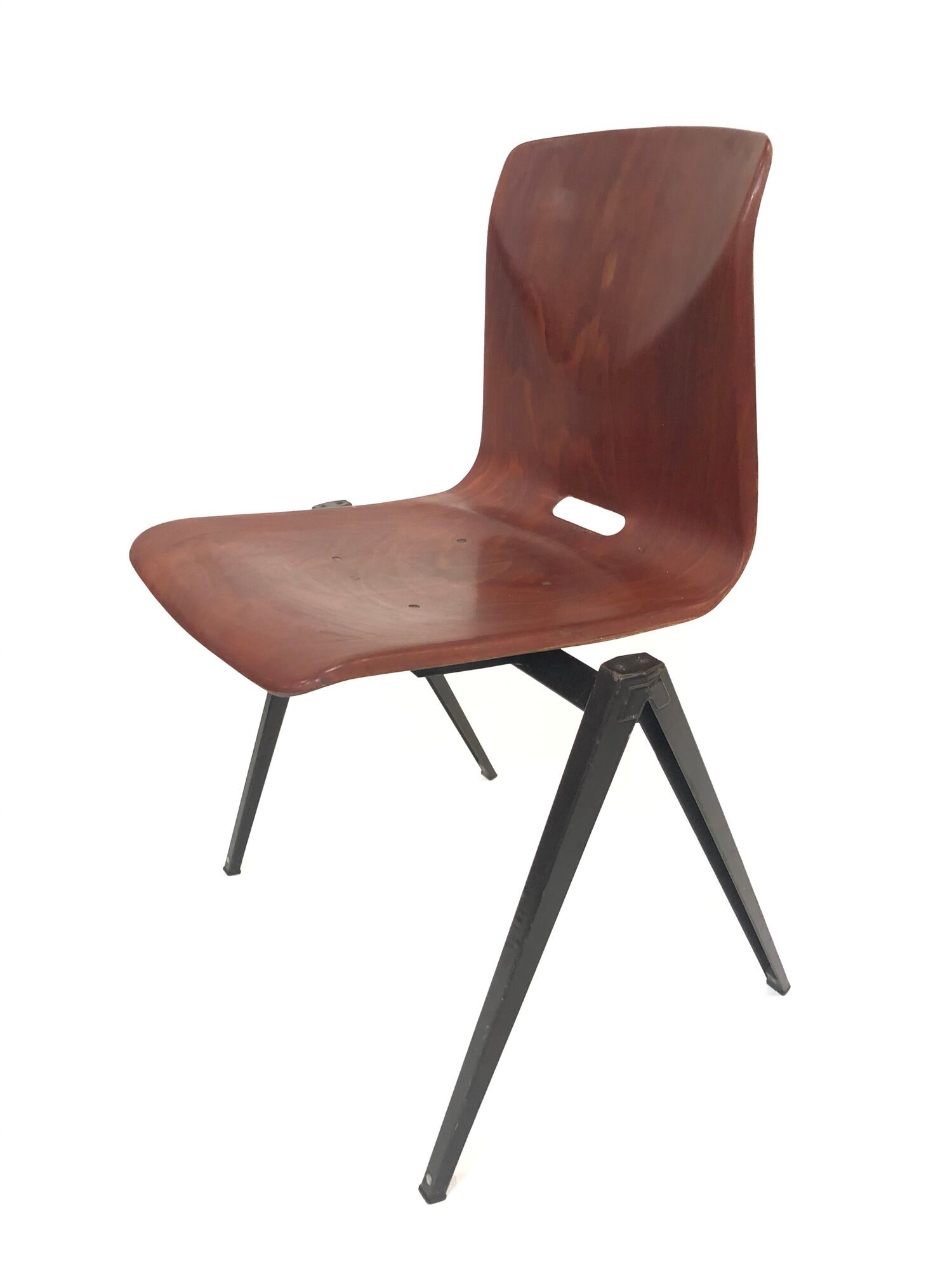 Vintage set of four Galvanitas S22 school chairs in the Netherlands