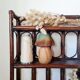 Vintage dark rattan wall shelf – Riviera & Bohemian style