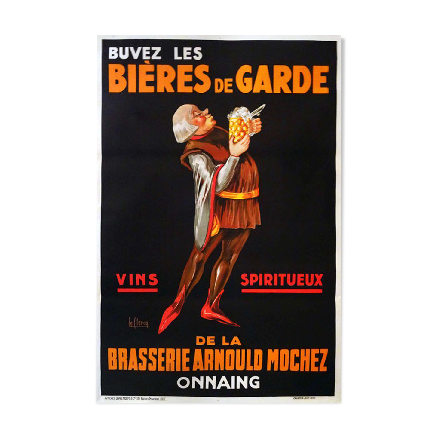 Vintage poster - Drink Garde's beers