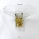 J.T. Kalmar enormous petal wall light in brass and blown glass, mid-century, Austria, 1970s