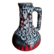 Small vintage red and gray flamed vase
