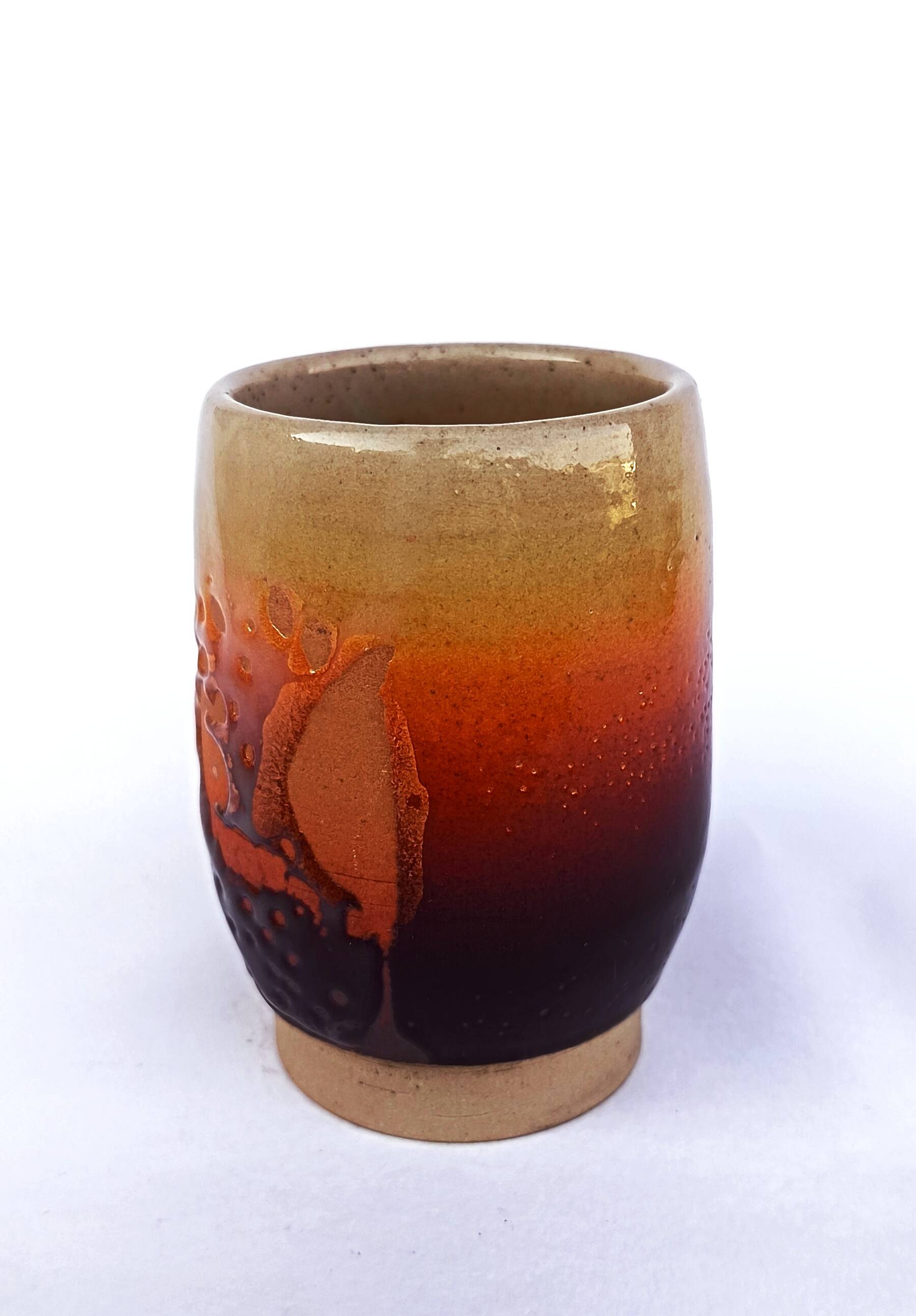 Bowl made of stoneware with volcanic glaze