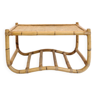 Italian rattan coffee table from the 60s.