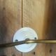Double wall sconce in brass, porcelain and speckled glass 1950