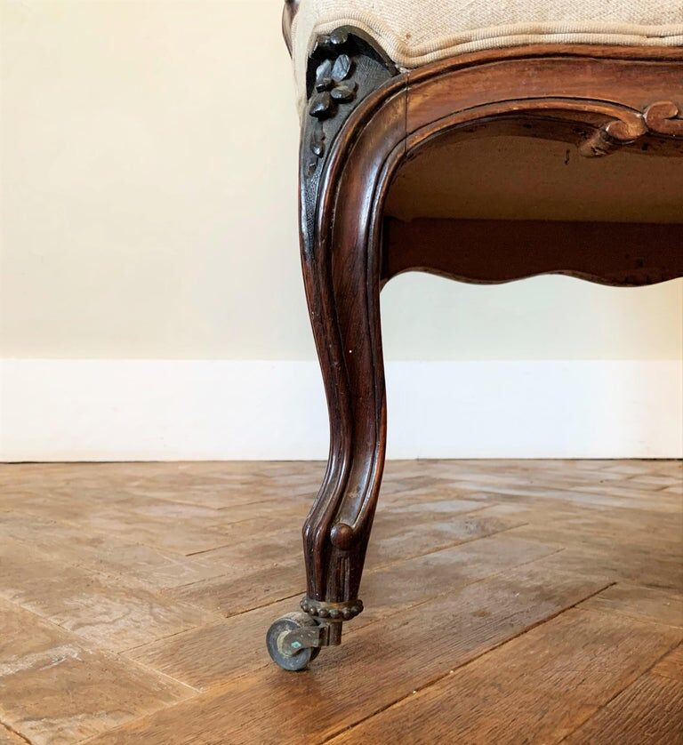 Fauteuil à la reine, style Louis XV, XIXème siècle