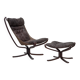 1970s, Norwegian design by Sigurd Ressel, chair "Falcon" with footstool.