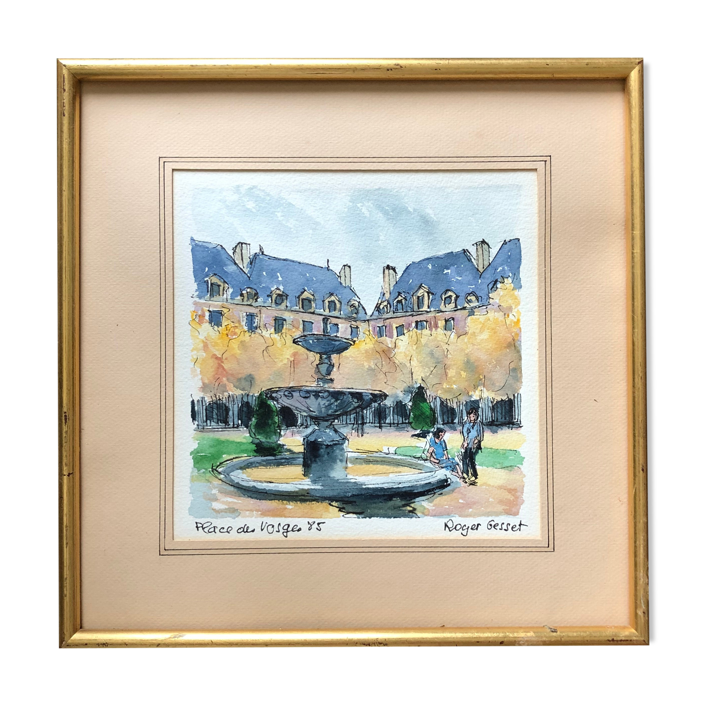Aquarelle Place des vosges