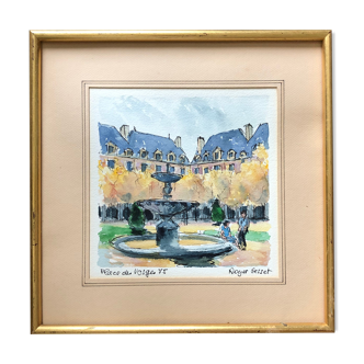 Watercolor Place des Vosges