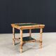 Mediterranean Bamboo Side Table in the style of Audoux Minet, France, 1950s