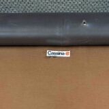 Brown leather 2-seater sofa Cassina Maralunga by Vico Magistretti