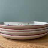 4 vintage half-moon cups in Lunéville earthenware