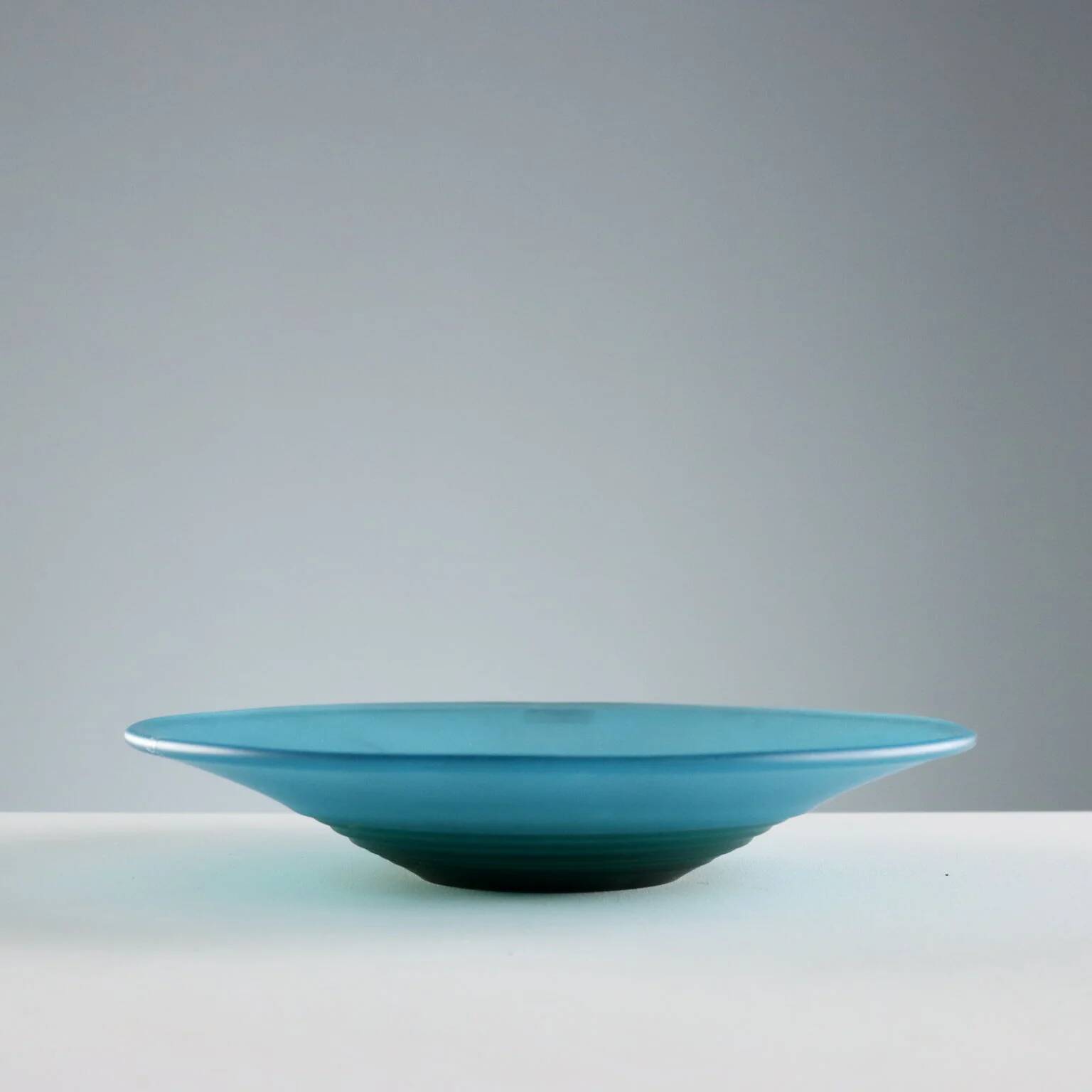 Vintage bowl and saucers VeArt in Murano glass, Italy, 1970s.
