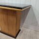 Bistro table bamboo and solid wood