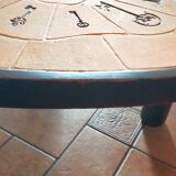 Coffee table signed by the famous ceramist Barrois - Vallauris