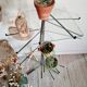 Retro metal and glass merchant shelf -