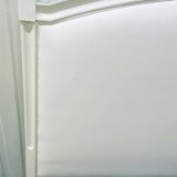 Tête de lit de style Gustavien en bois blanc capitonnée en lin