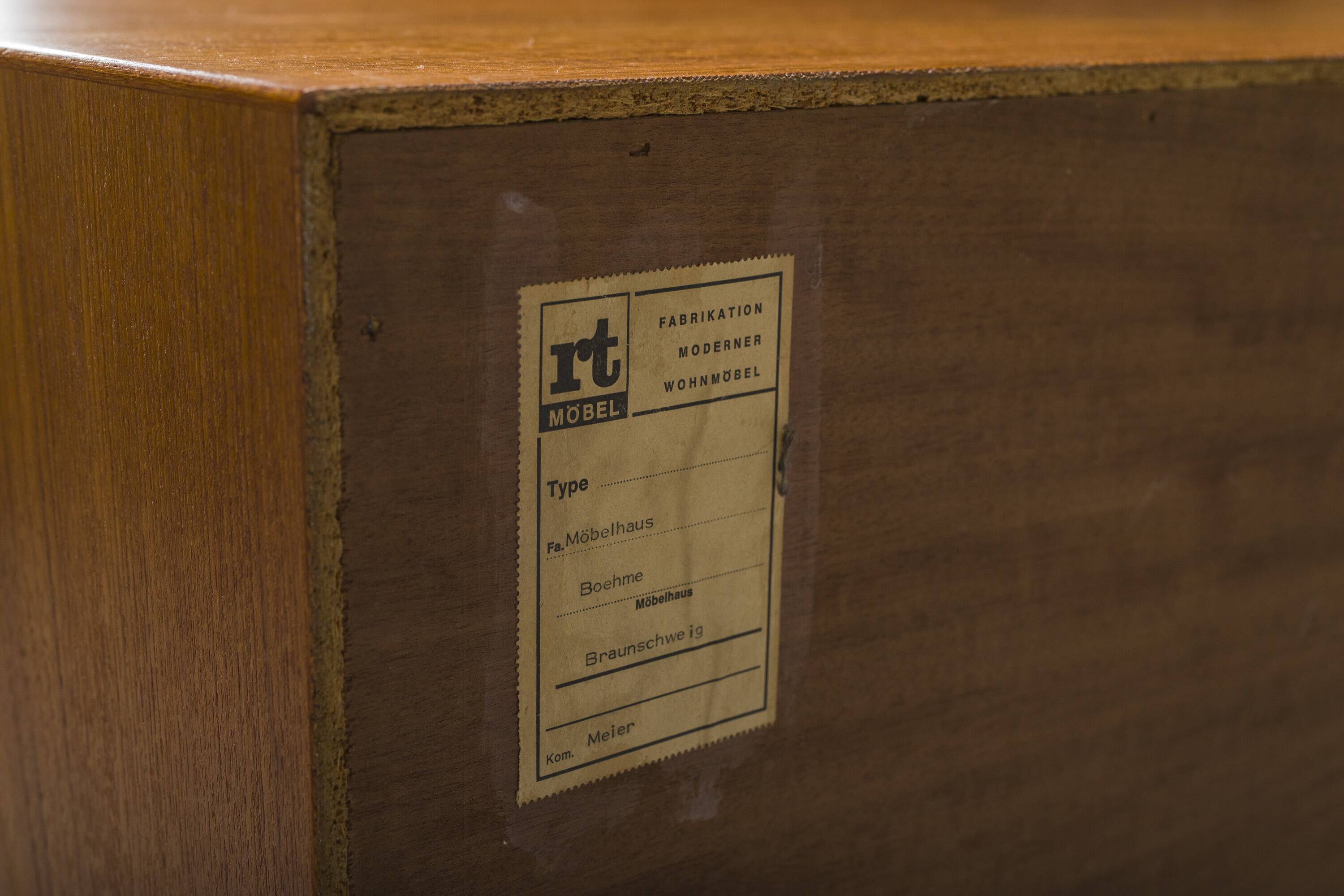 Mid-Century Teak Type RT 200 Sideboard in Teak by Heinrich Riestenpatt for