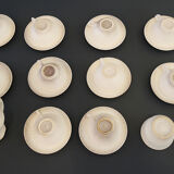 Former tea service in multicolored ceramics signed