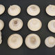 Former tea service in multicolored ceramics signed