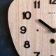 Vintage clock formica silent wall clock "Beroz beige wood"