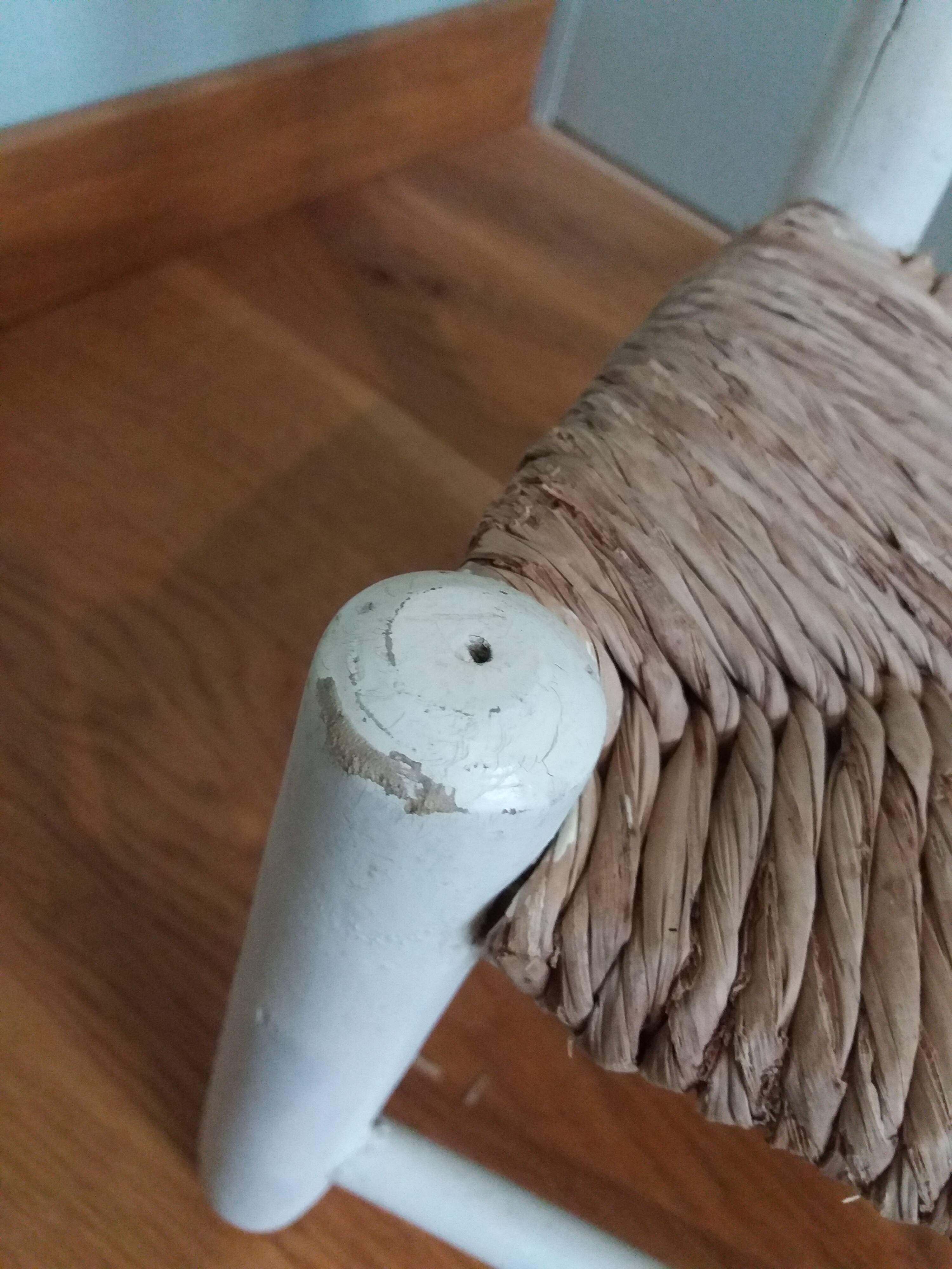 Chaise paillée enfant