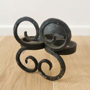 Vintage Iron Forged Candlestick Holder: Handmade Gothic Home Decor