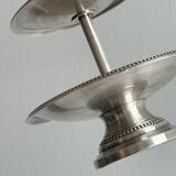 Silver-plated metal tiered dish