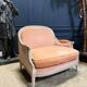 Marquise / Small Sofa From the Napoleon III Period in Painted Wood, Finely Carved - 19th Century
