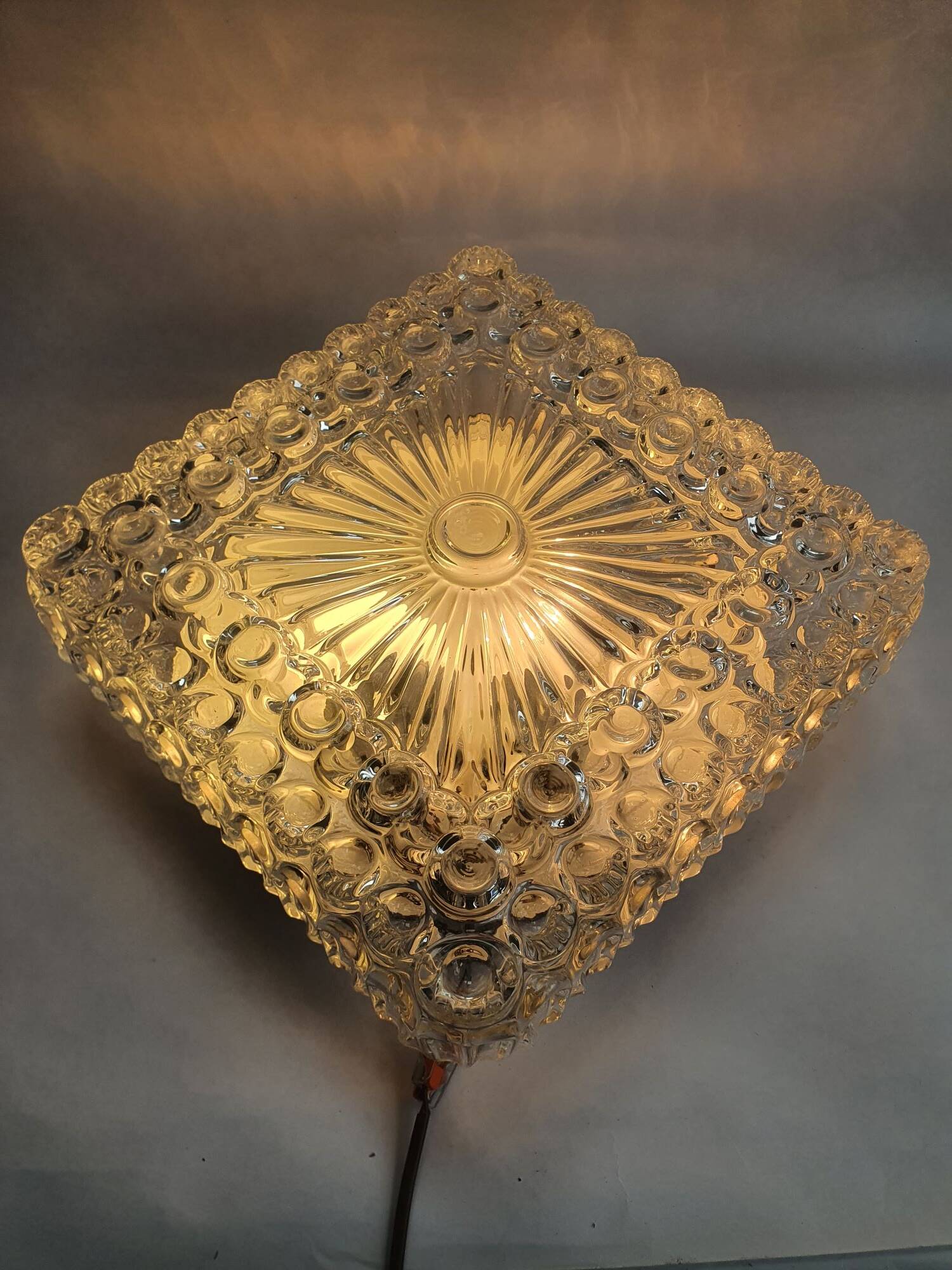 Pair of vintage 70s ceiling or wall lights