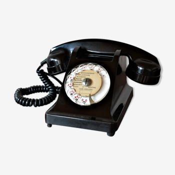 Téléphone PTT en bakélite vintage 60s