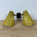 1950s perforated metal wall light