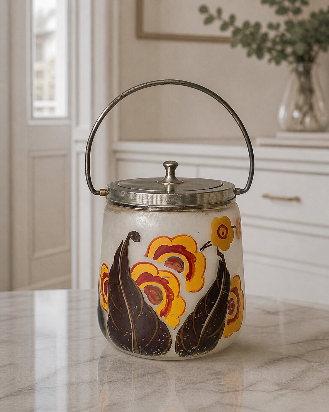 Art Deco biscuit barrel